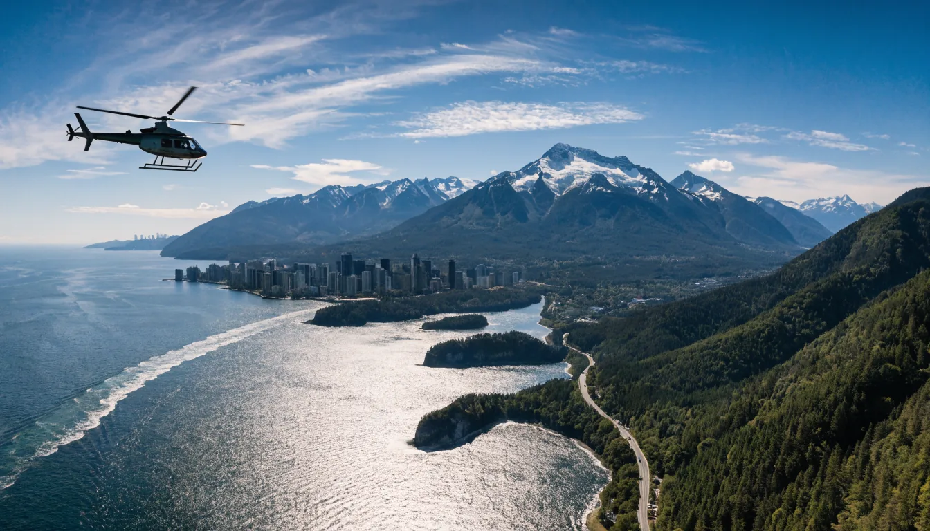Helicopter transfer from Vancouver to Whistler